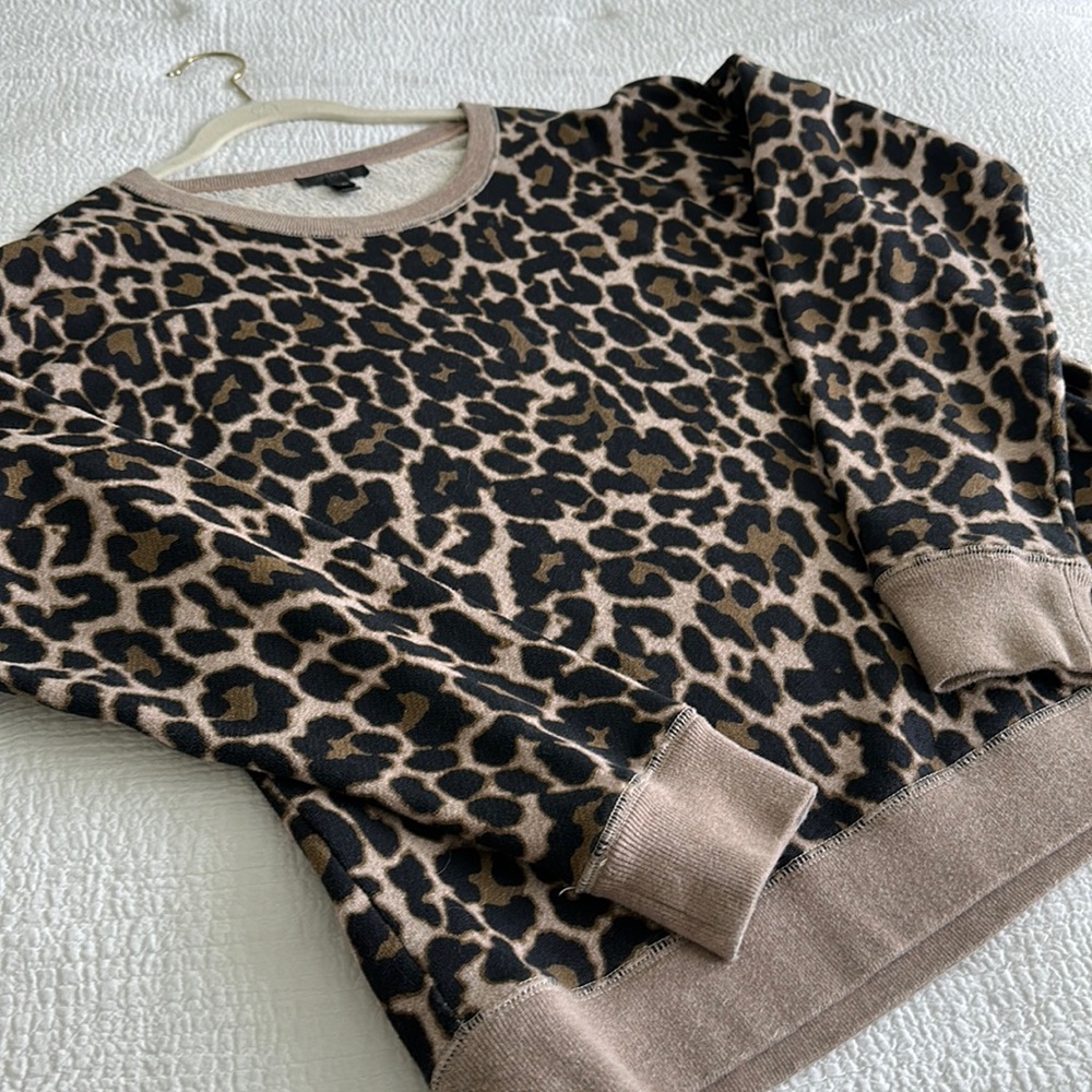 J.Crew ladies leopard shirt, size extra large, comfy, smoke-free home,87% cotton